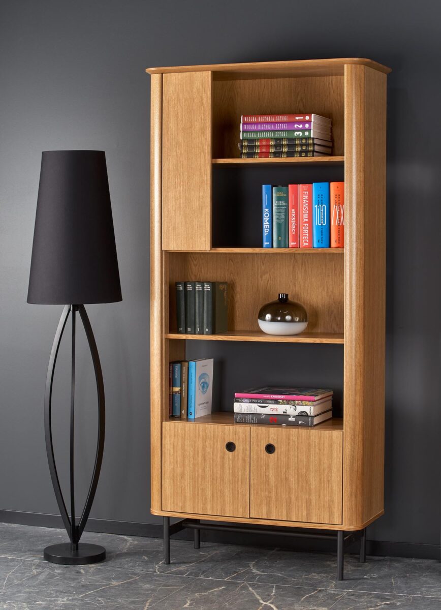 SMART regał REG-1 dąb naturalny/czarny | Meble DUO 5905248104303 3