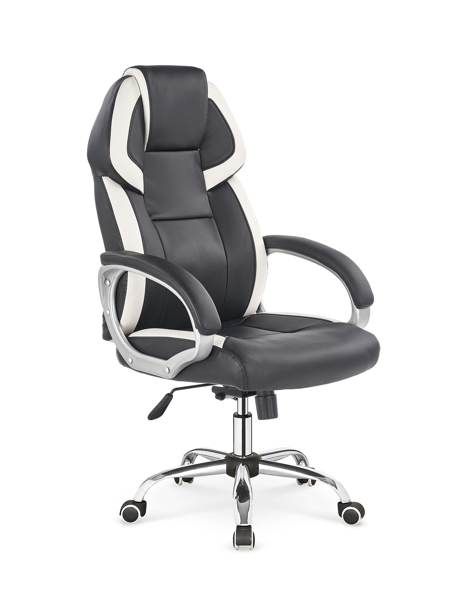 BARTON fotel gabinetowy czarno-biały | Meble DUO 5905248115583 1