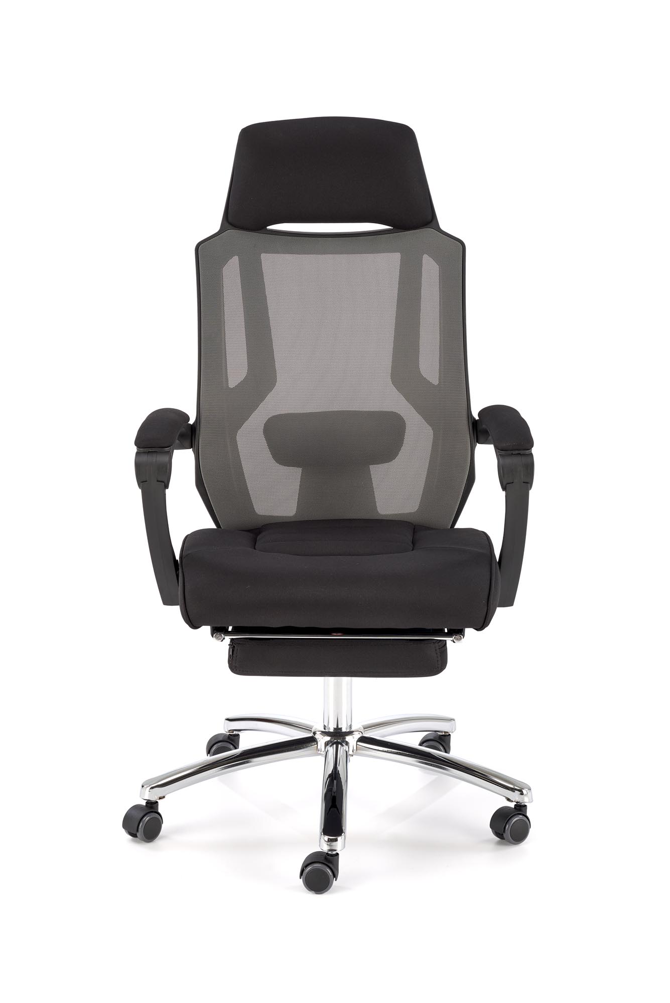 FREEMAN fotel pracowniczy z podnożkiem czarny / popielaty | Meble DUO 5905248115965 16