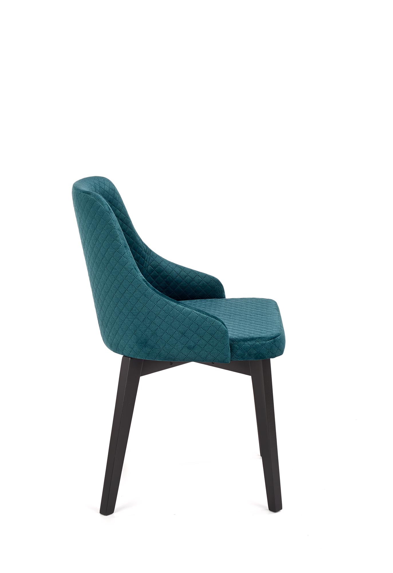 TOLEDO 3 krzesło czarny / tap. velvet pikowany Karo 4 – MONOLITH 37 (ciemny zielony) | Meble DUO 5905248122604 2