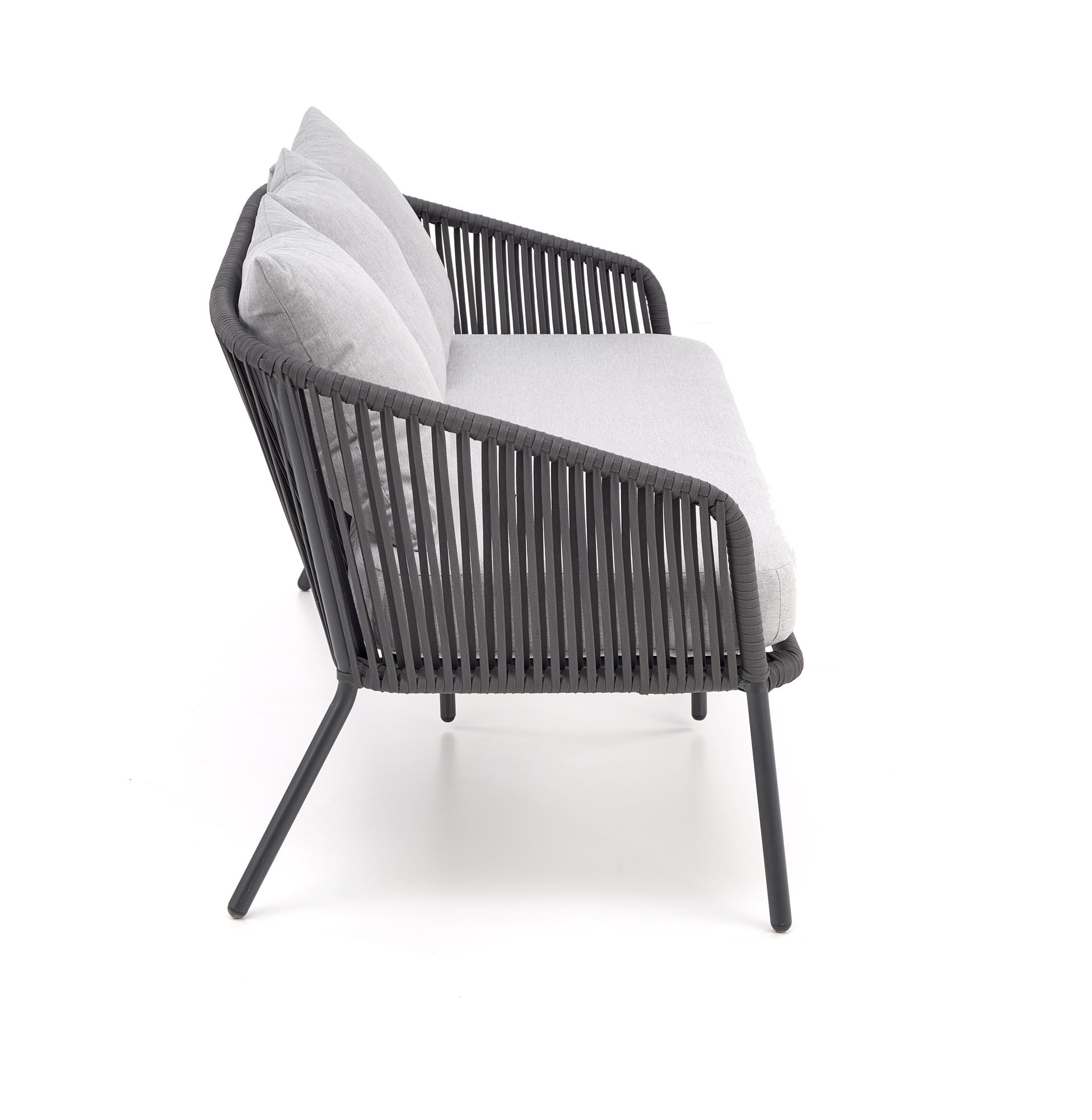 ROCCA zestaw ogrodowy ( sofa + fotel 2x + ława ), ciemny popiel / jasny popiel | Meble DUO 5905248126893 14