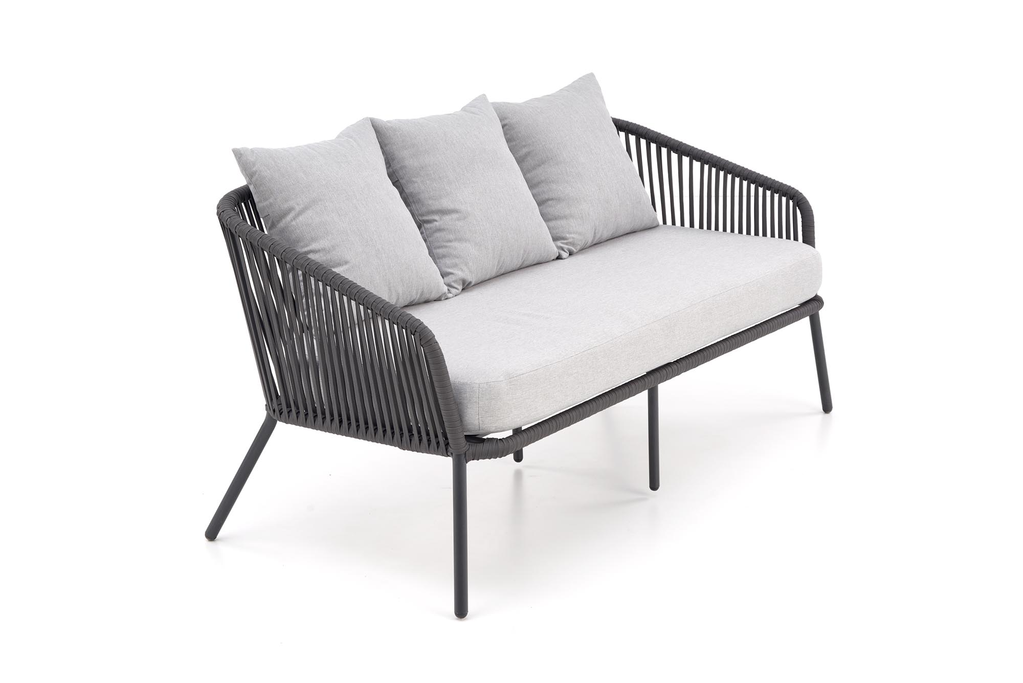 ROCCA zestaw ogrodowy ( sofa + fotel 2x + ława ), ciemny popiel / jasny popiel | Meble DUO 5905248126893 15