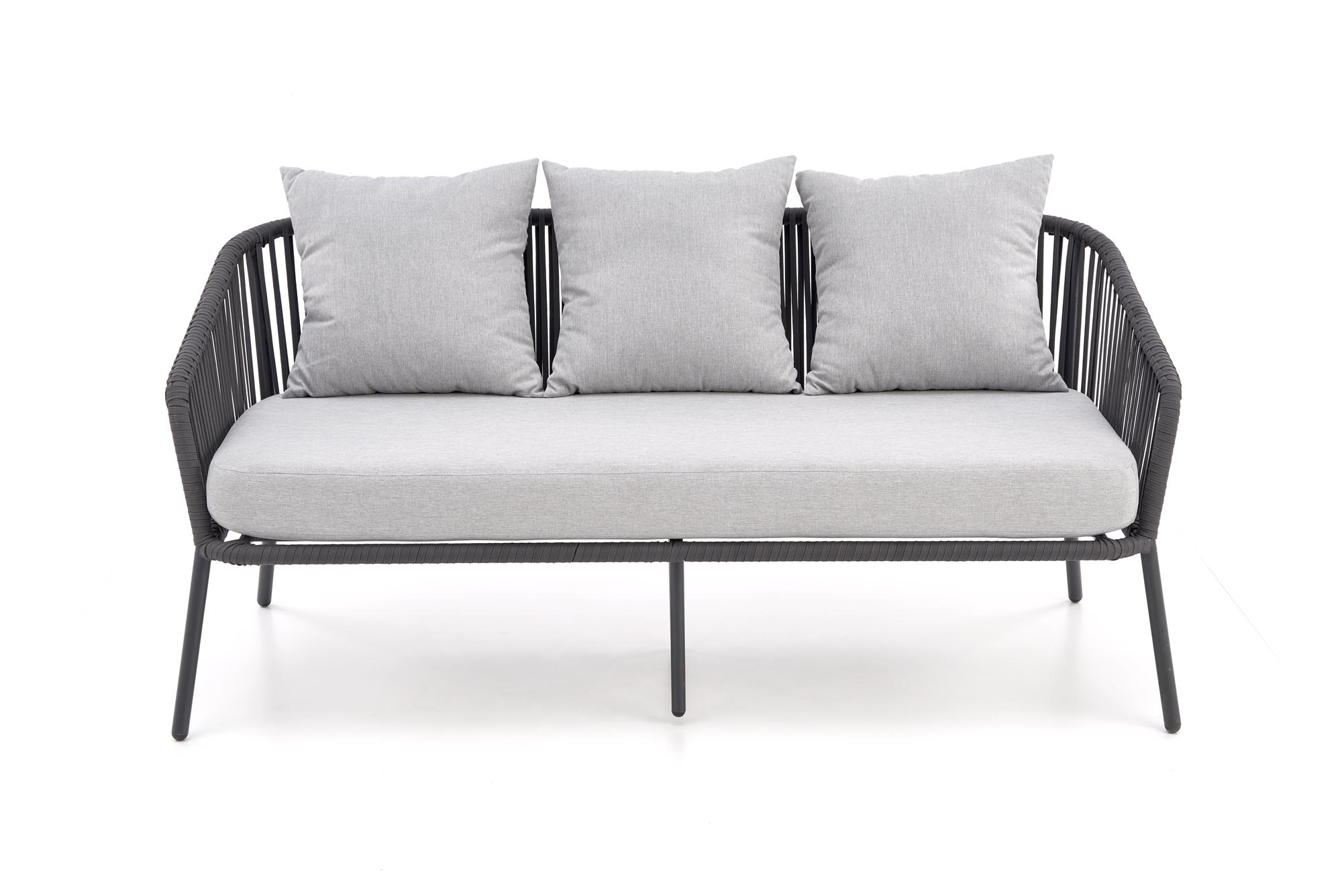 ROCCA zestaw ogrodowy ( sofa + fotel 2x + ława ), ciemny popiel / jasny popiel | Meble DUO 5905248126893 16