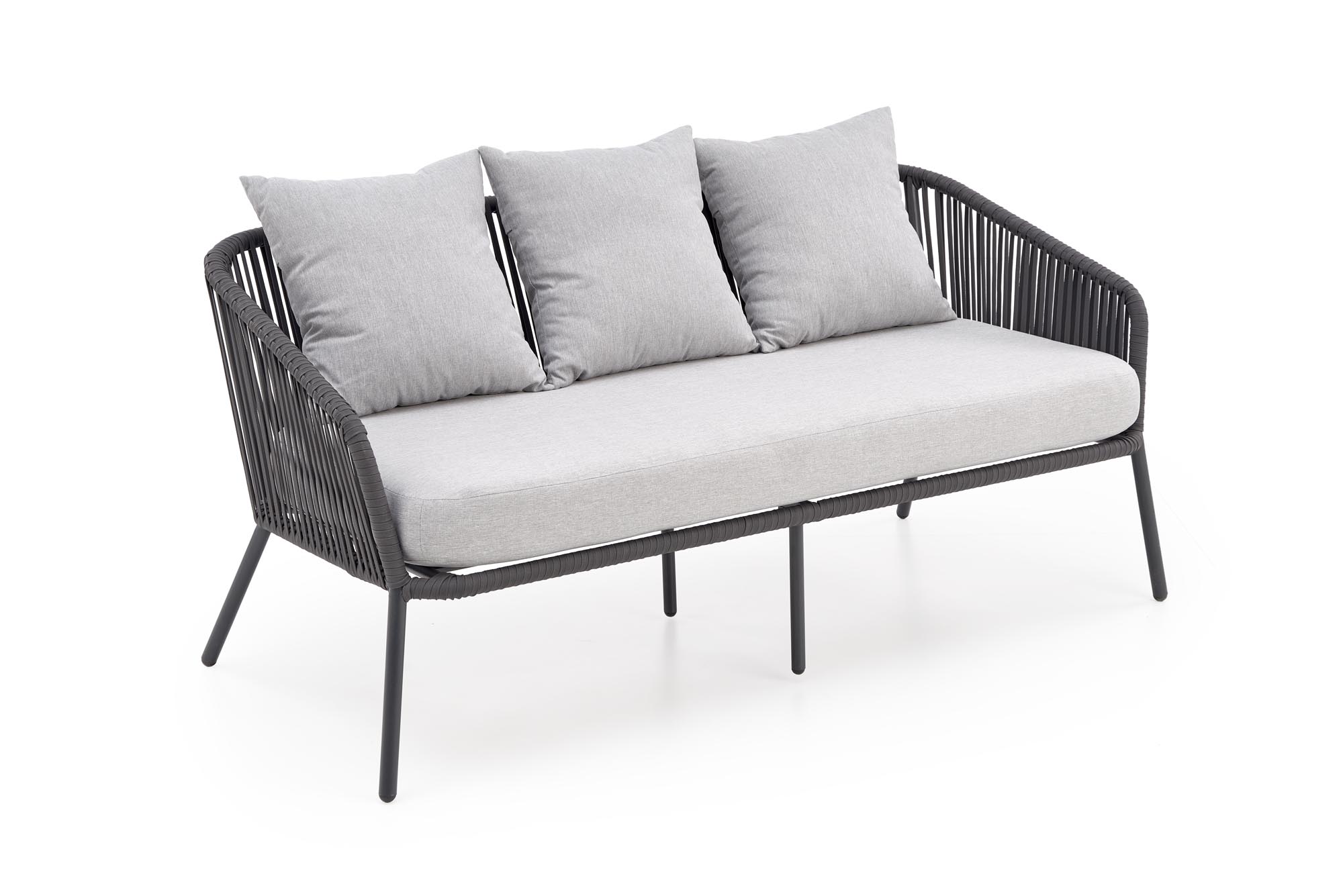 ROCCA zestaw ogrodowy ( sofa + fotel 2x + ława ), ciemny popiel / jasny popiel | Meble DUO 5905248126893 17