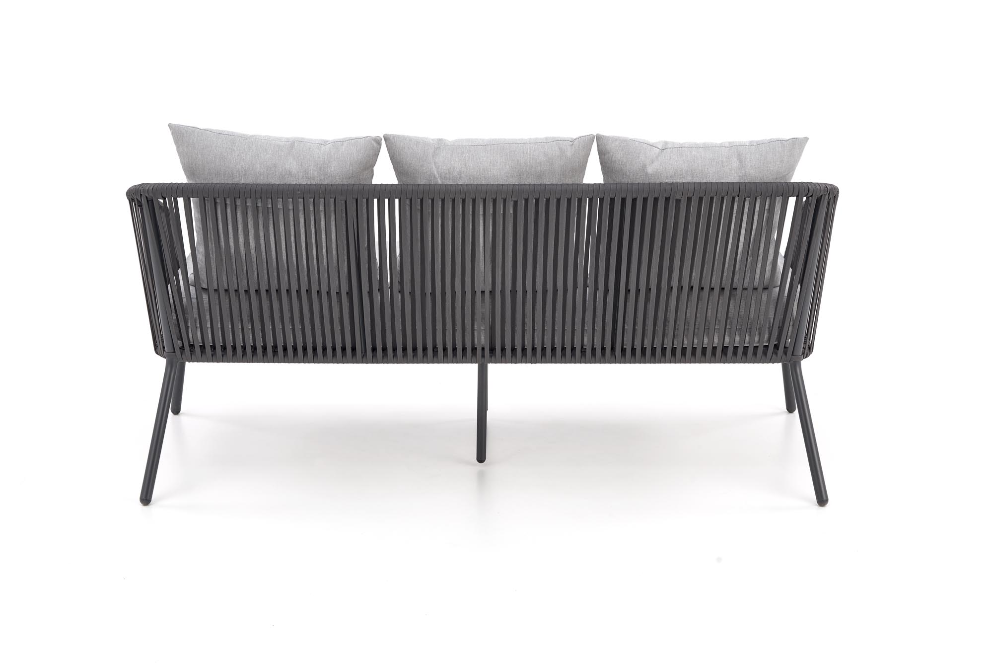ROCCA zestaw ogrodowy ( sofa + fotel 2x + ława ), ciemny popiel / jasny popiel | Meble DUO 5905248126893 18