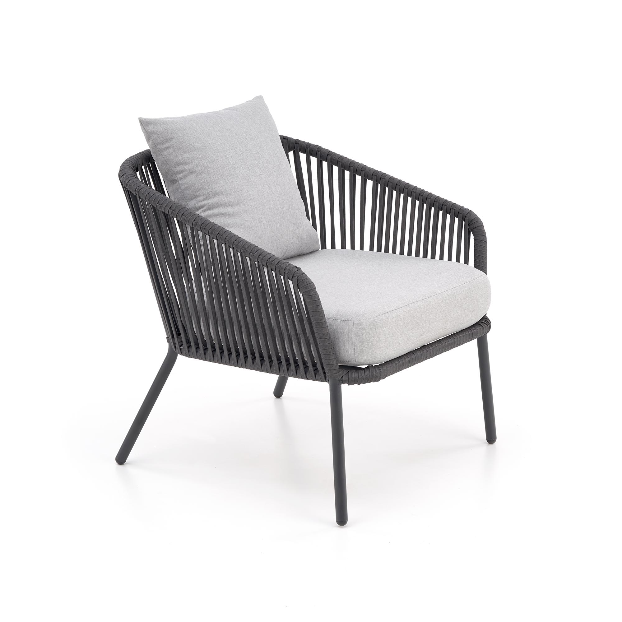 ROCCA zestaw ogrodowy ( sofa + fotel 2x + ława ), ciemny popiel / jasny popiel | Meble DUO 5905248126893 4