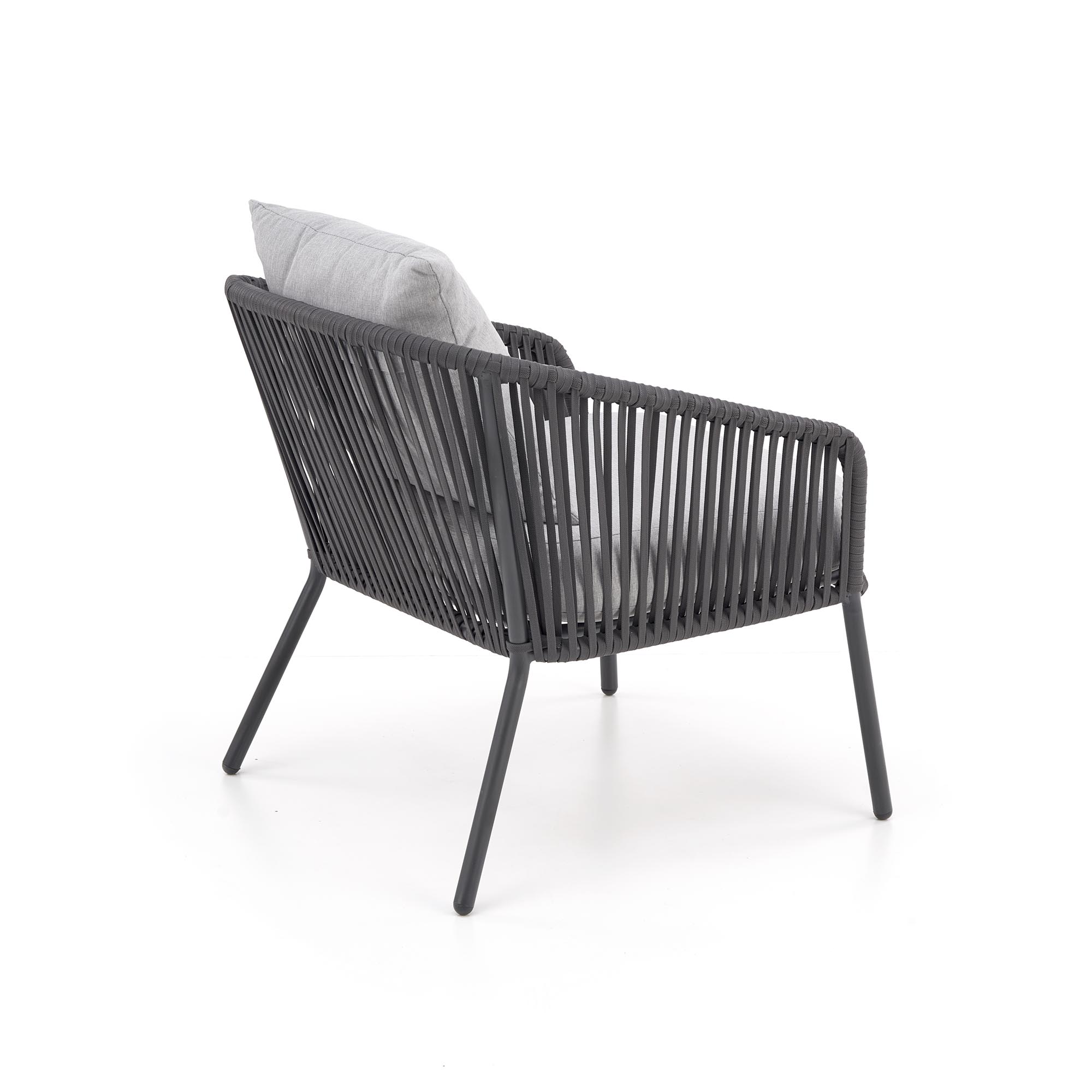 ROCCA zestaw ogrodowy ( sofa + fotel 2x + ława ), ciemny popiel / jasny popiel | Meble DUO 5905248126893 5