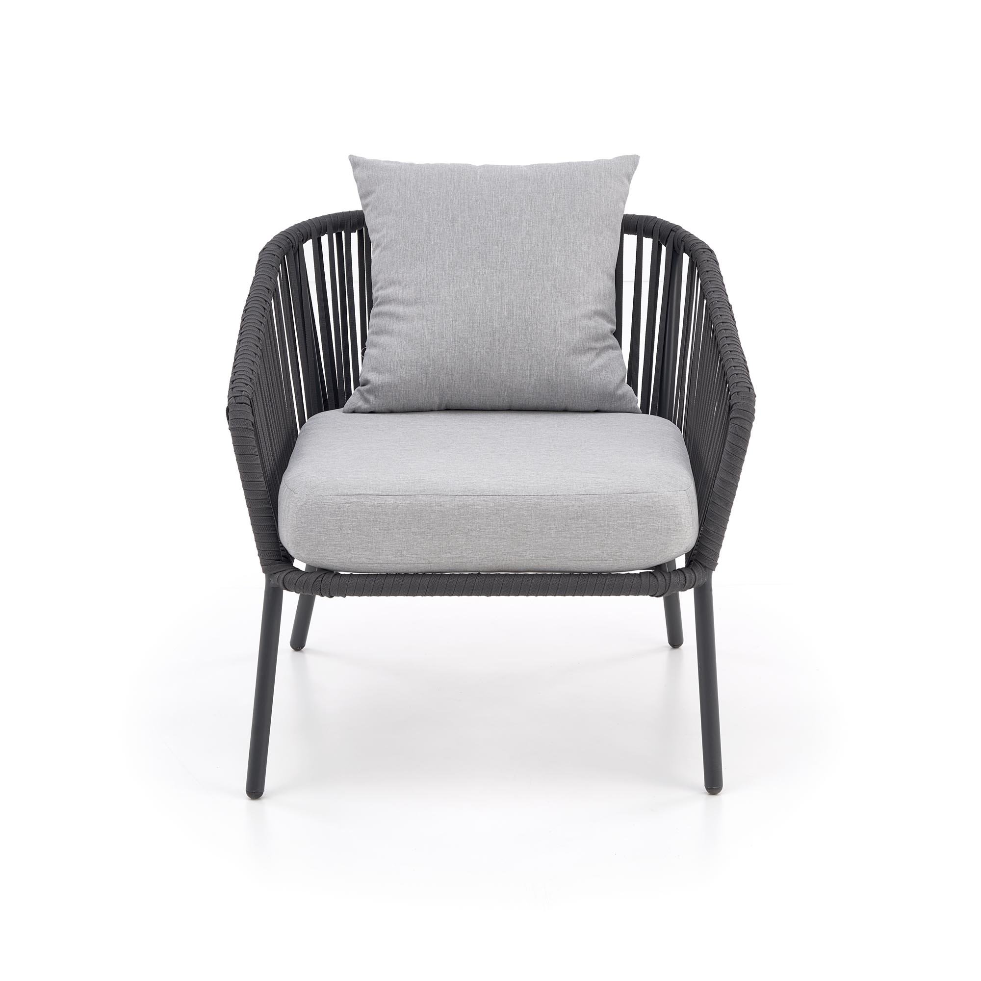 ROCCA zestaw ogrodowy ( sofa + fotel 2x + ława ), ciemny popiel / jasny popiel | Meble DUO 5905248126893 6