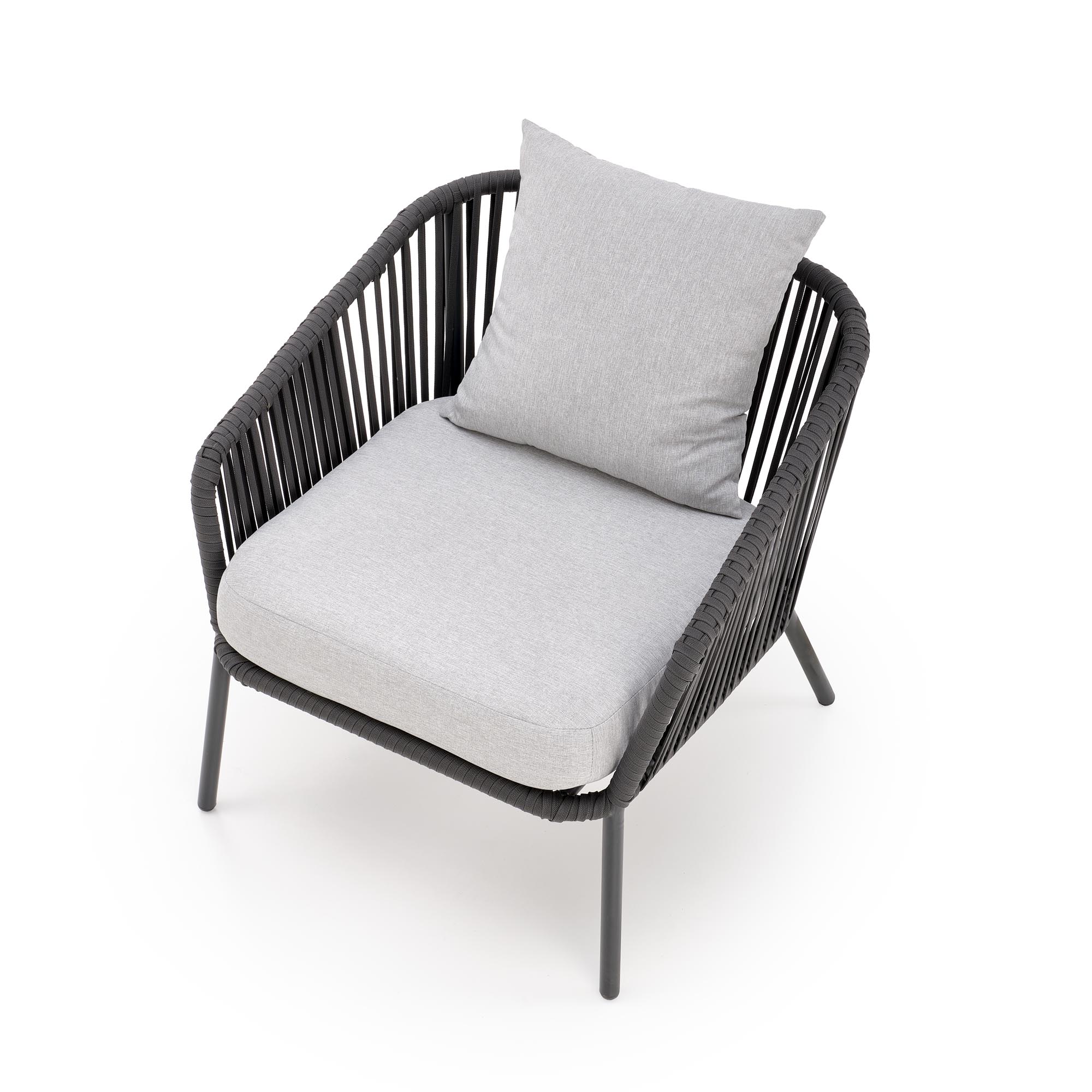 ROCCA zestaw ogrodowy ( sofa + fotel 2x + ława ), ciemny popiel / jasny popiel | Meble DUO 5905248126893 8