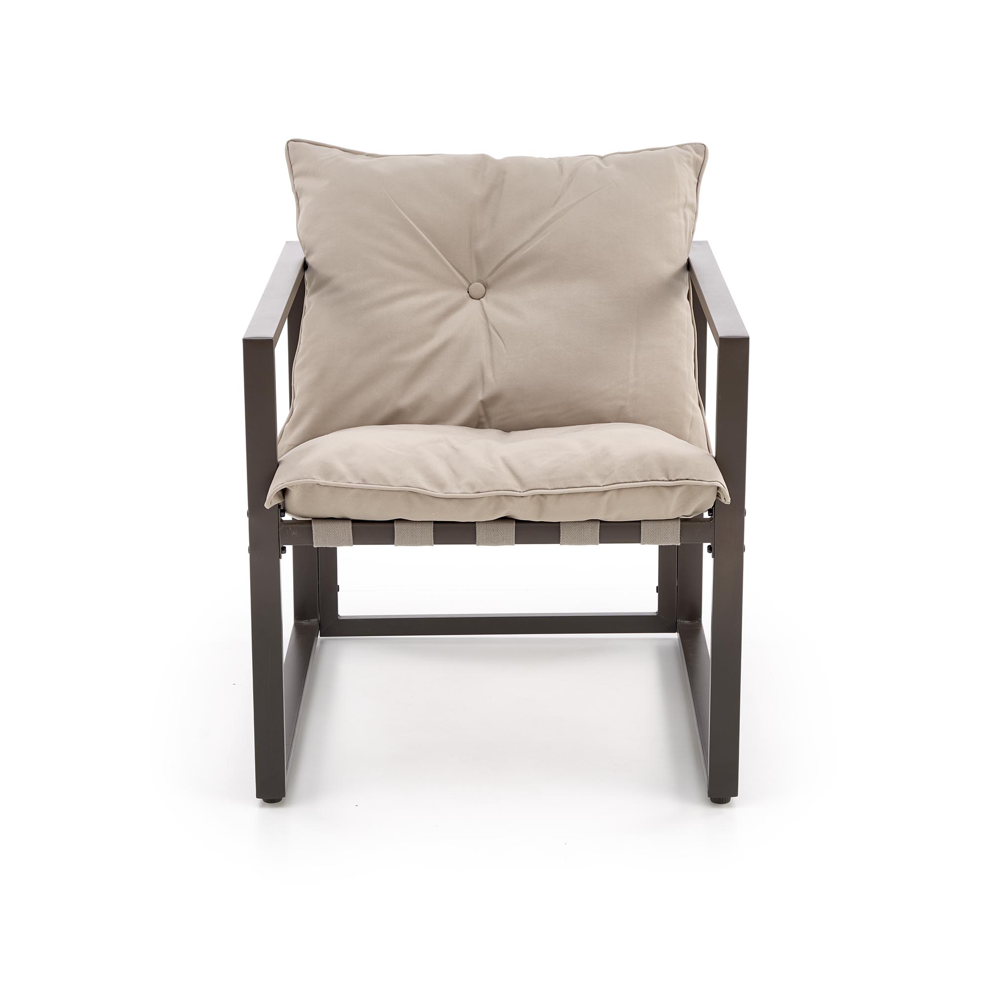 SHARK zestaw ogrodowy ( sofa + fotel 2x + ława ), ciemny brąz / cappuccino | Meble DUO 5905248126954 8