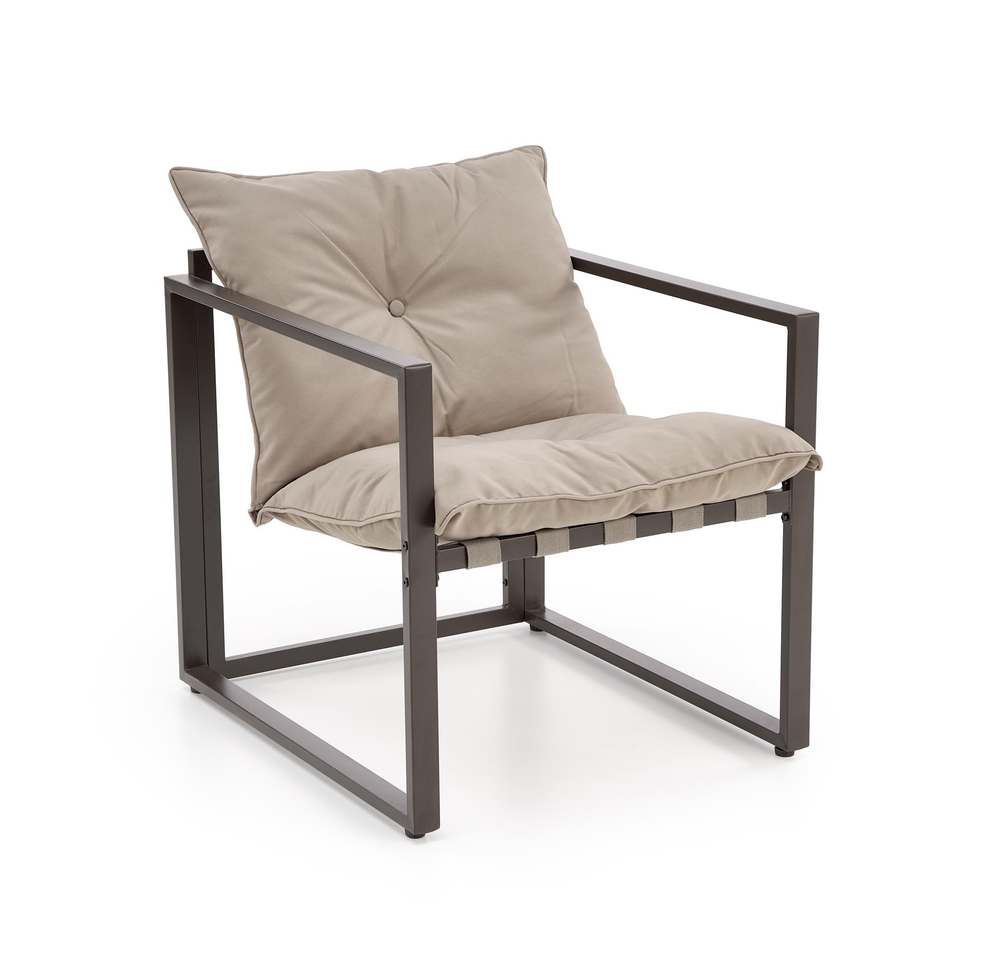 SHARK zestaw ogrodowy ( sofa + fotel 2x + ława ), ciemny brąz / cappuccino | Meble DUO 5905248126954 9