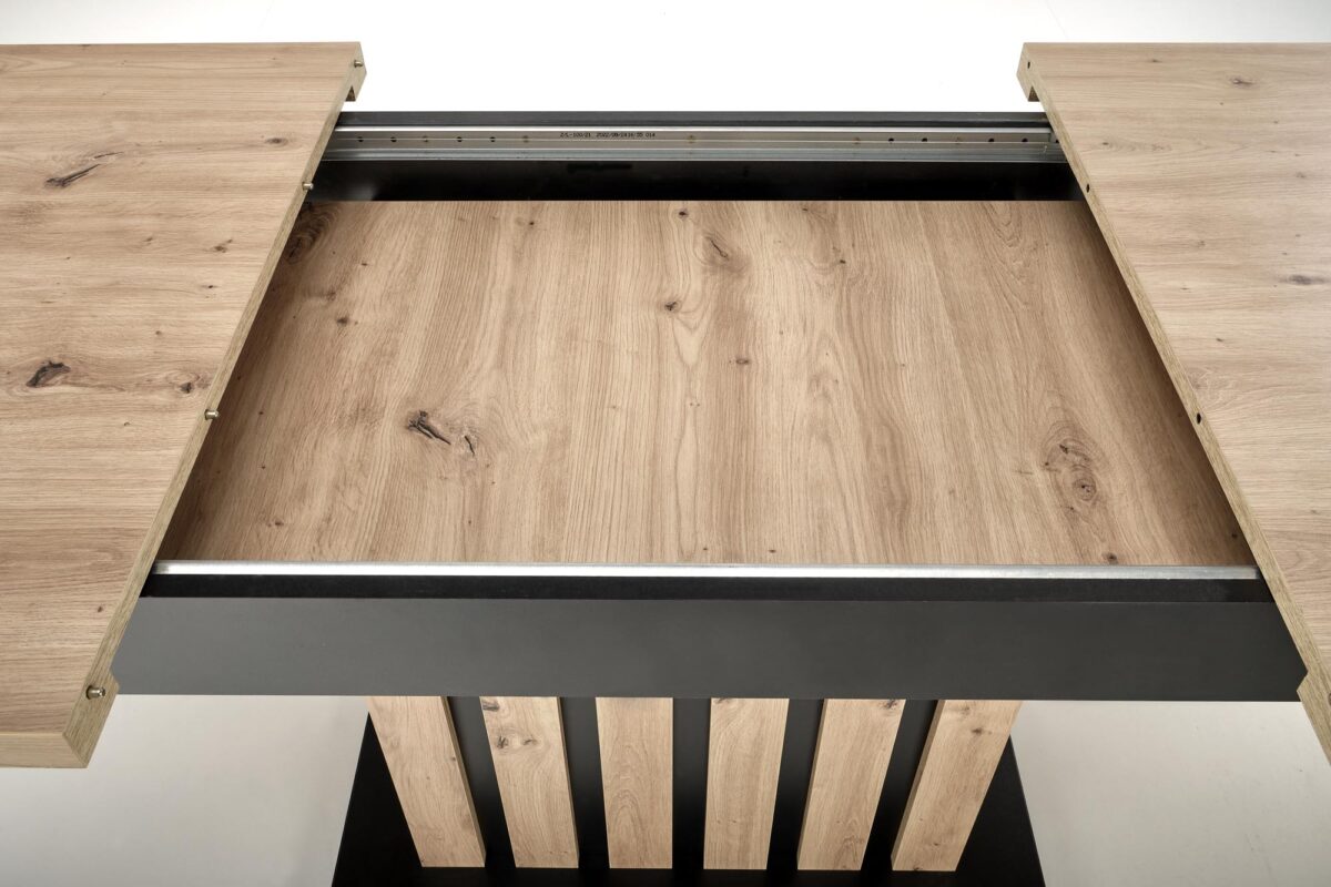 LAMELLO stół rozkładany 130-180/80 cm dąb artisan/czarny | Meble DUO 5905248127586 10