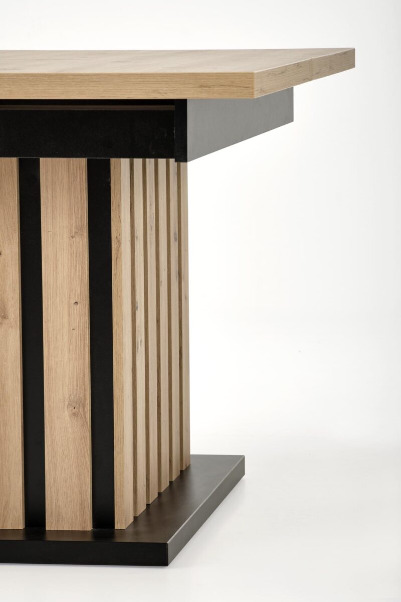 LAMELLO stół rozkładany 130-180/80 cm dąb artisan/czarny | Meble DUO 5905248127586 11
