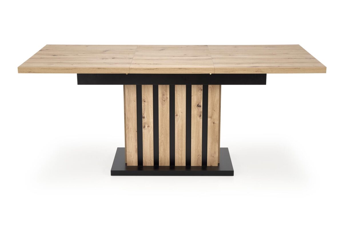 LAMELLO stół rozkładany 130-180/80 cm dąb artisan/czarny | Meble DUO 5905248127586 12