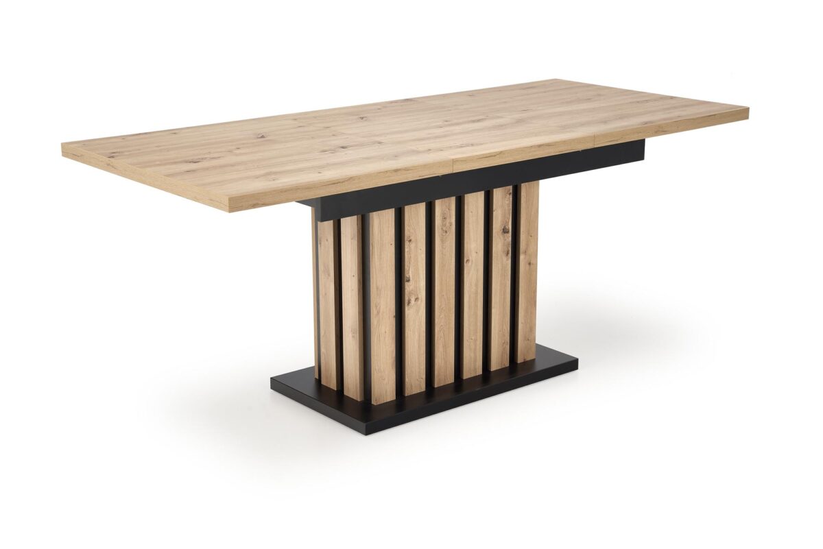 LAMELLO stół rozkładany 130-180/80 cm dąb artisan/czarny | Meble DUO 5905248127586 13
