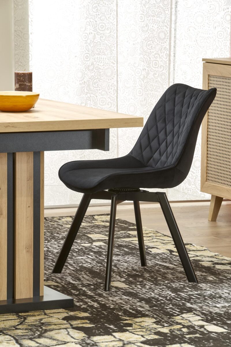 LAMELLO stół rozkładany 130-180/80 cm dąb artisan/czarny | Meble DUO 5905248127586 4