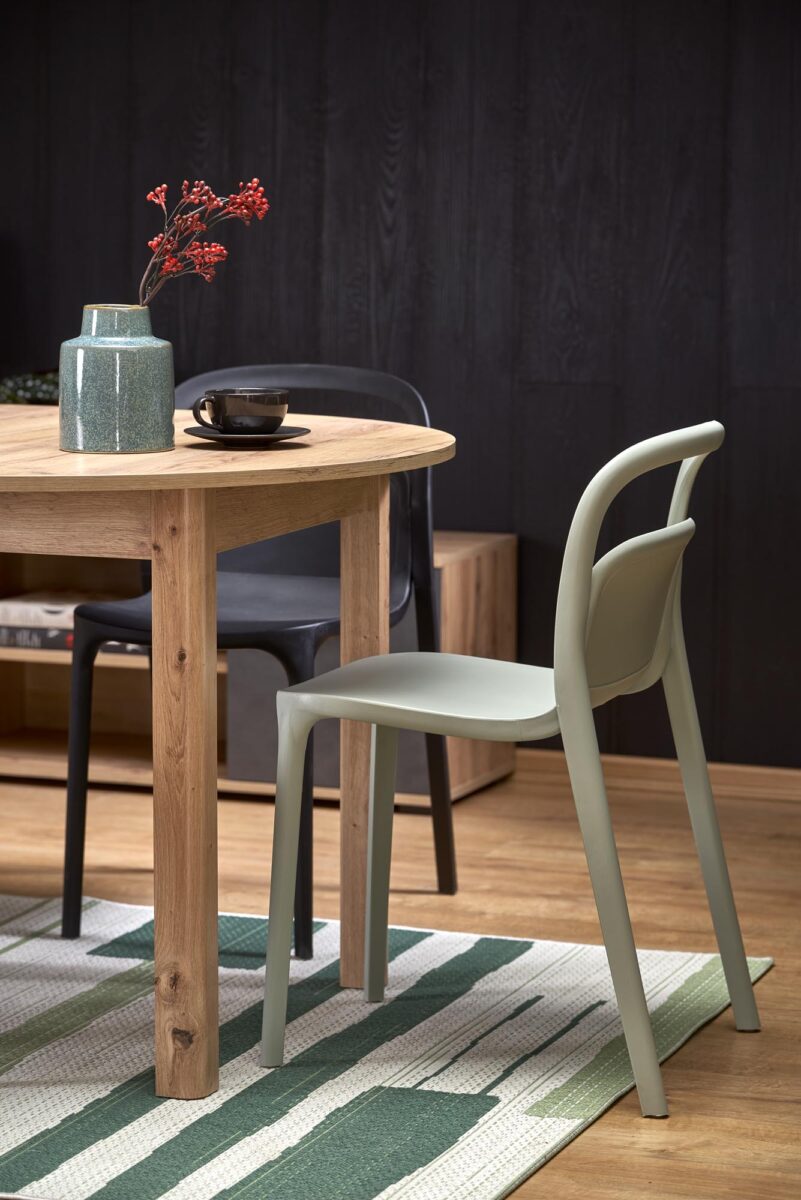 RINGO stół kolor blat dąb craft, nogi – dąb craft (102-142x102x76 cm) | Meble DUO 5905248128309 4