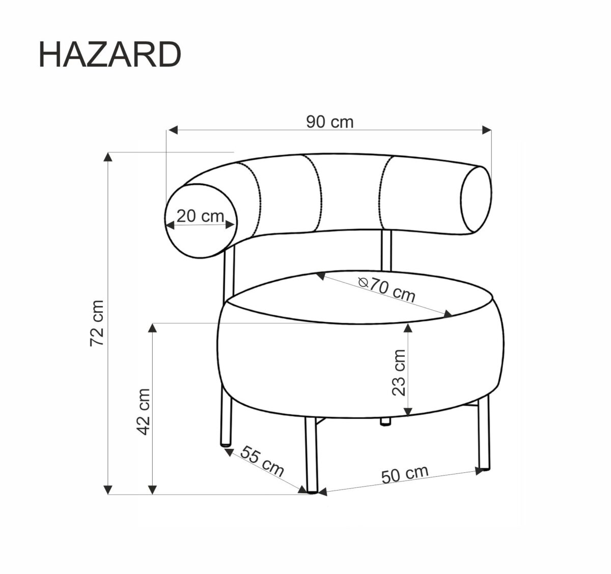 HAZARD fotel wypoczynkowy, beżowy | Meble DUO 5905248130715 12