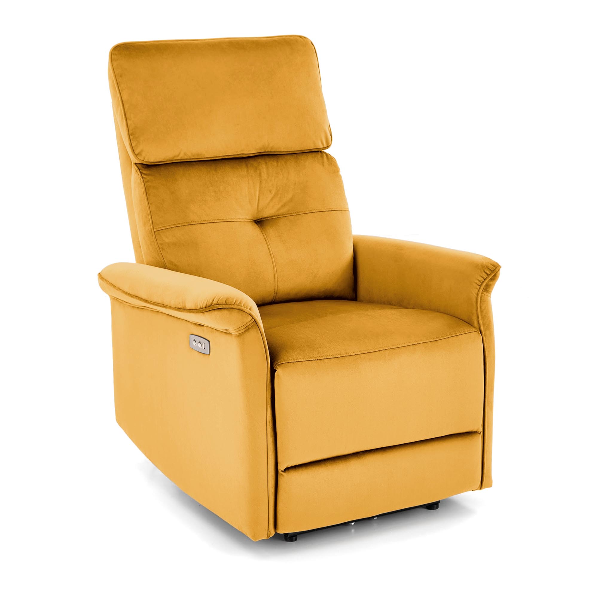 SEMIR fotel z funkcja elektrycznego rozkładania / gniazdo USB, musztardowy | Meble DUO 5905248130951 2