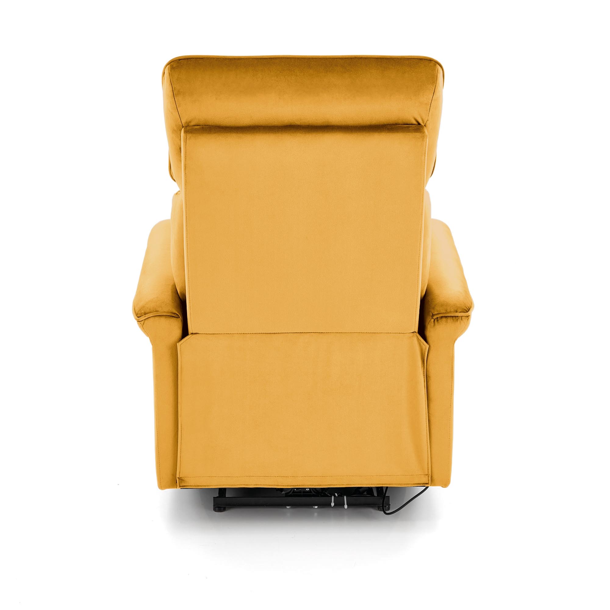 SEMIR fotel z funkcja elektrycznego rozkładania / gniazdo USB, musztardowy | Meble DUO 5905248130951 5