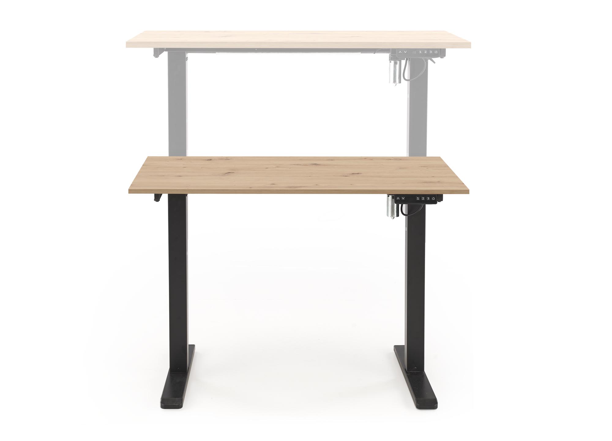B53 biurko biurko z funkcją regulacji wysokości, dąb artisan / czarny | Meble DUO 5905248131392 8