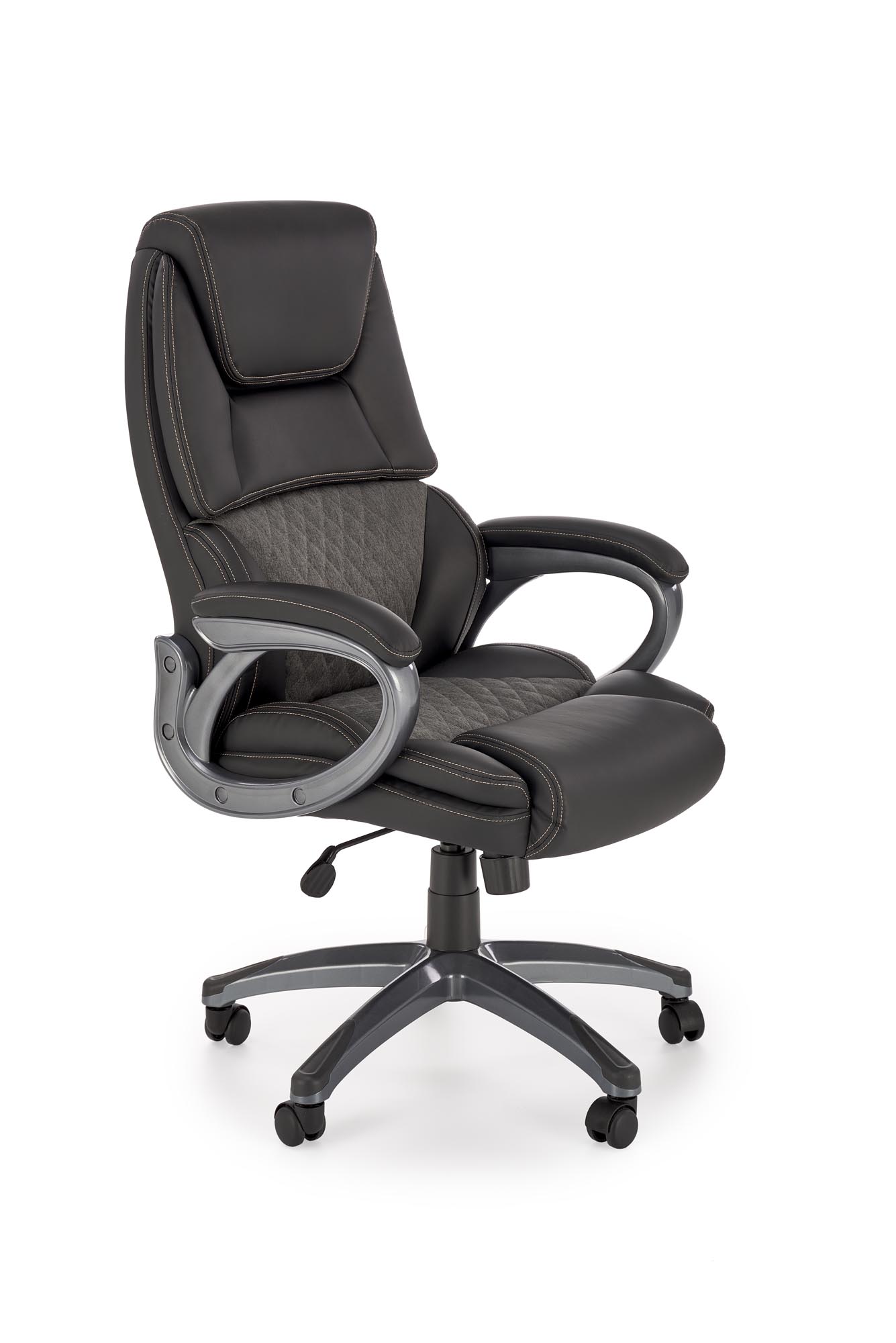 STEVEN fotel gabinetowy czarny / popielaty | Meble DUO 5905248131736 1