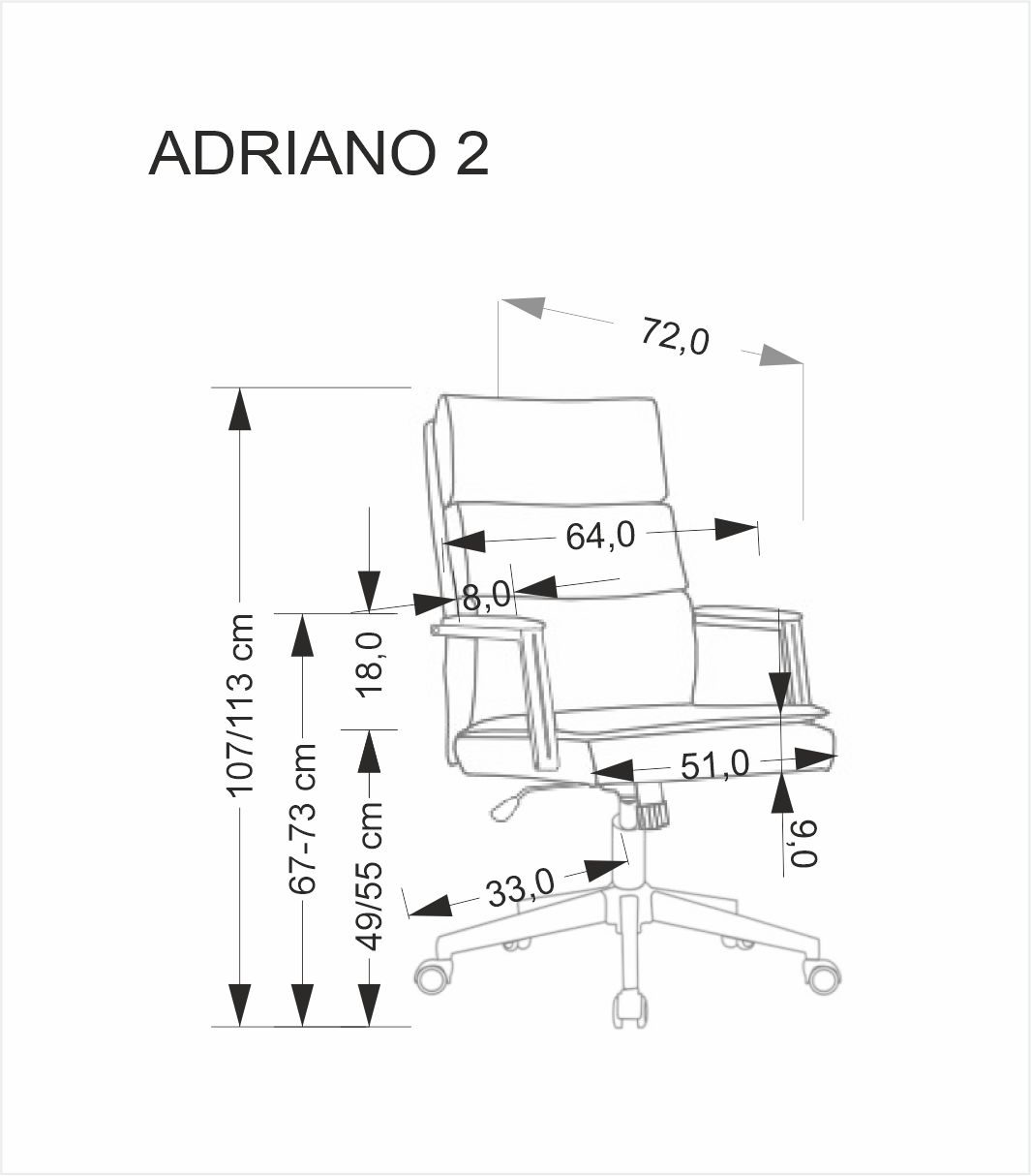 ADRIANO 2 fotel obrotowy j. popiel | Meble DUO 5905248134874 12