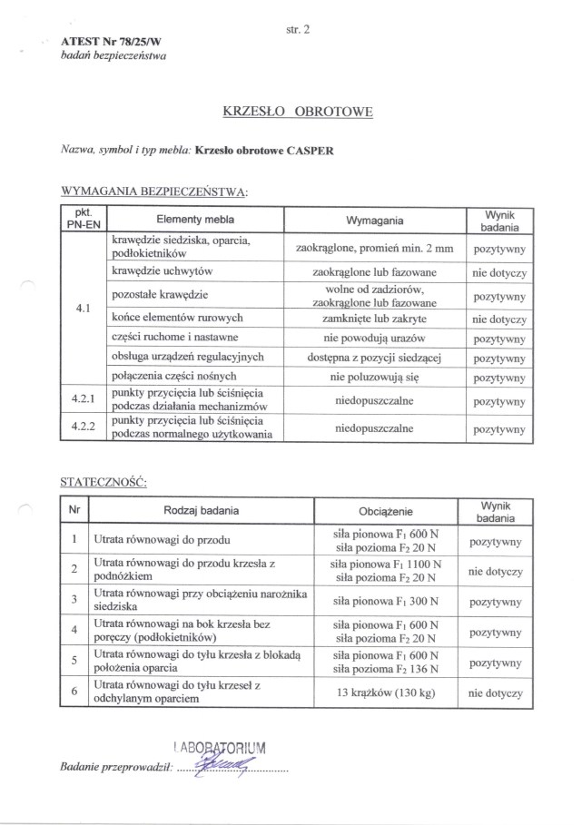 CASPER fotel gabinetowy czarny - obrazek 7