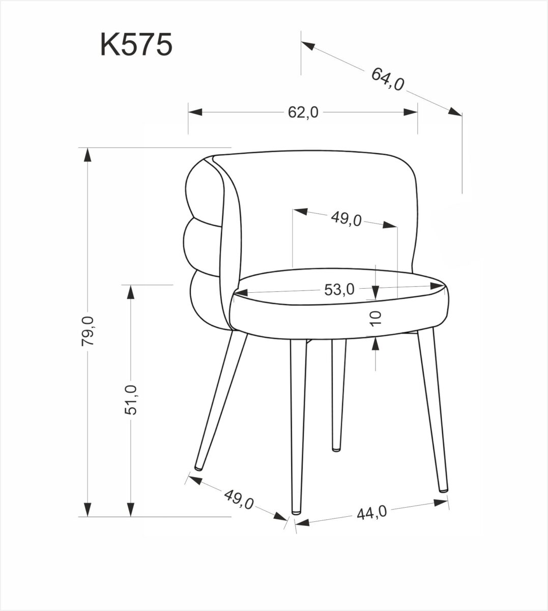 K575 krzesło beżowy | Meble DUO 5905248136434 14