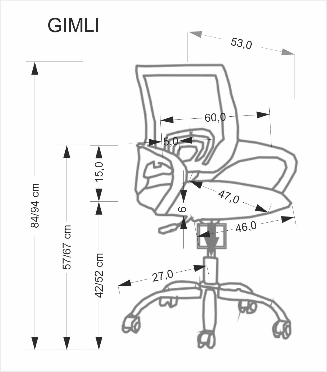 GIMLI fotel gabinetowy, czarny | Meble DUO 5905248136649 2
