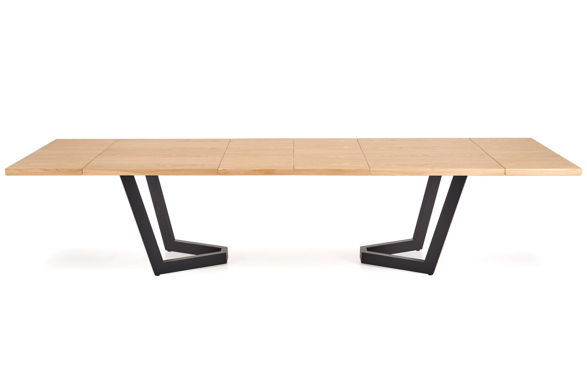MASSIVE 2 stół rozkładany 160-250x90x77 cm dąb naturalny/czarny | Meble DUO 5905248137127 14