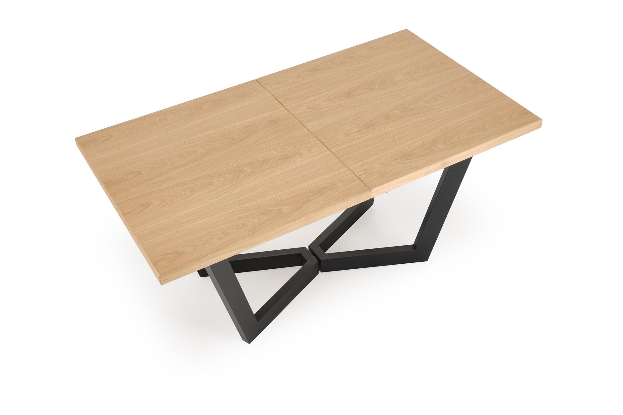 MASSIVE 2 stół rozkładany 160-250x90x77 cm dąb naturalny/czarny | Meble DUO 5905248137127 16