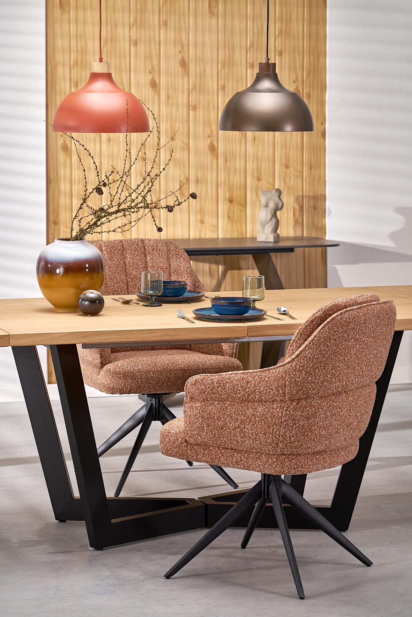 MASSIVE 2 stół rozkładany 160-250x90x77 cm dąb naturalny/czarny | Meble DUO 5905248137127 3