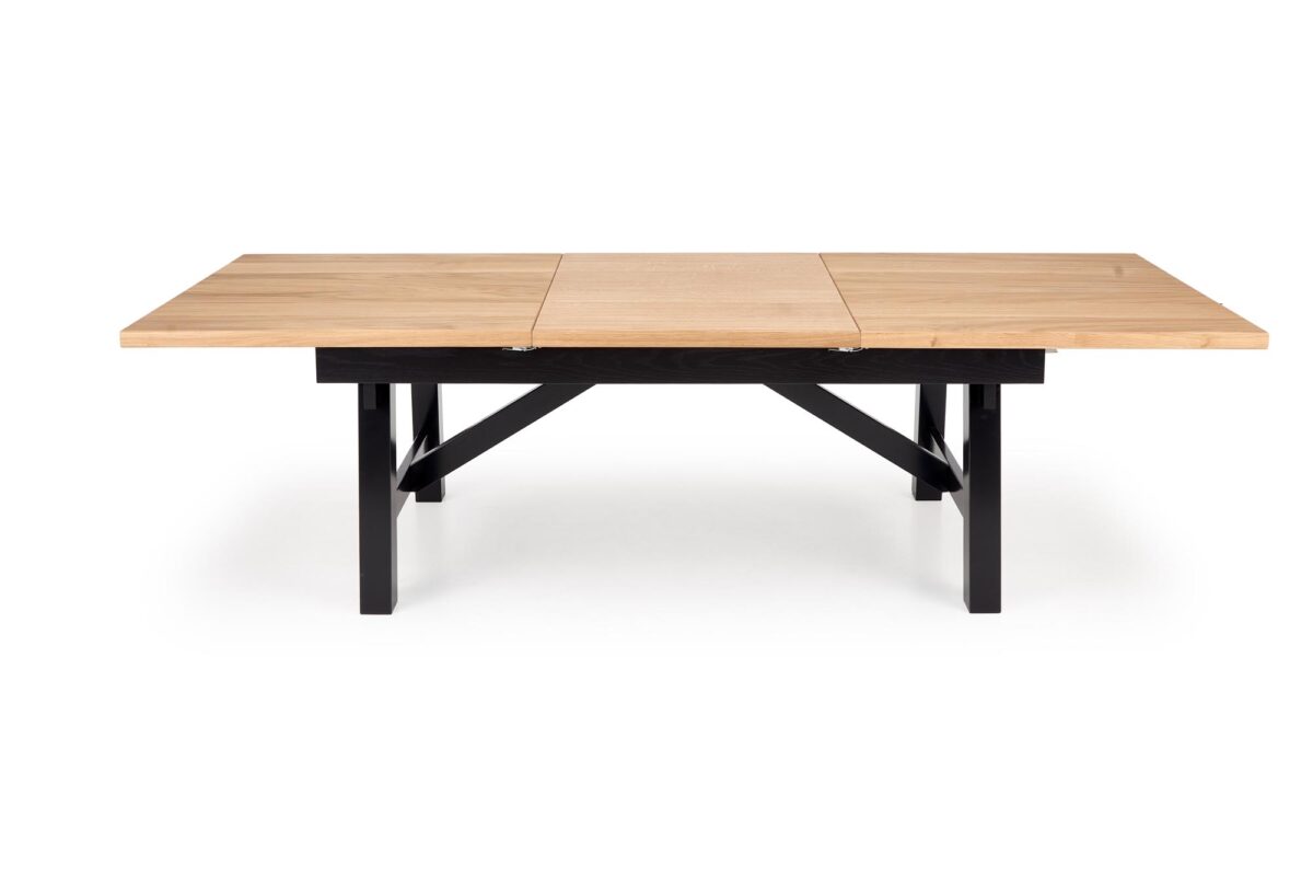 FIESTA stół rozkładany 200-280x100x77 cm dąb naturalny/czarny | Meble DUO 5905248137141 13