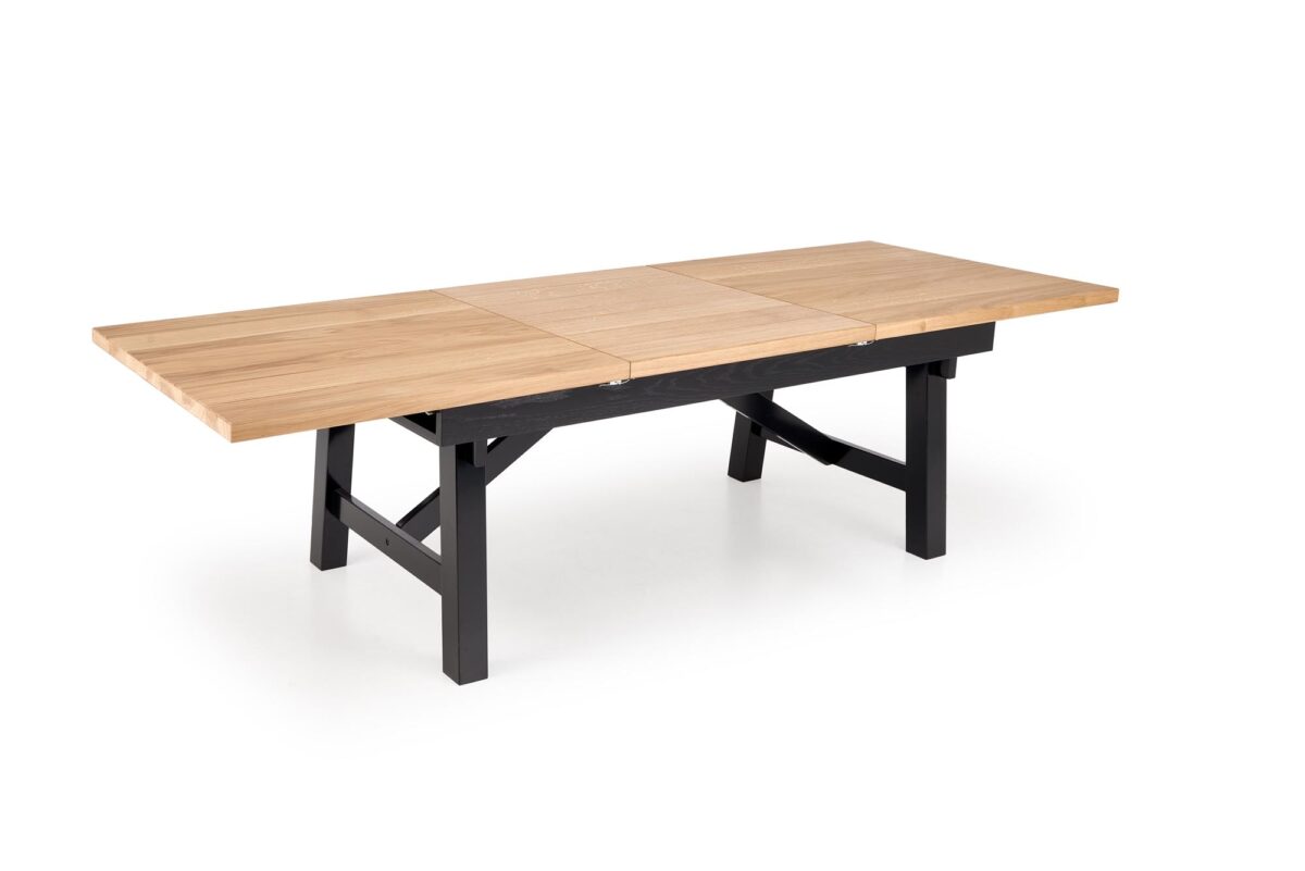 FIESTA stół rozkładany 200-280x100x77 cm dąb naturalny/czarny | Meble DUO 5905248137141 14