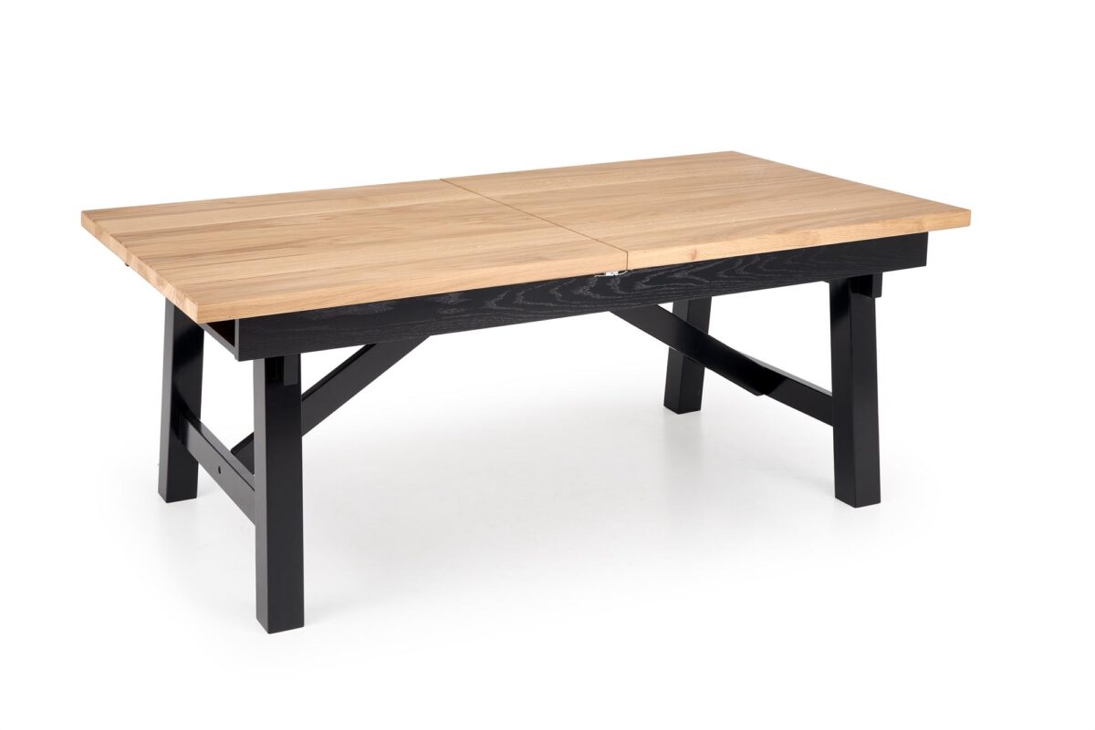FIESTA stół rozkładany 200-280x100x77 cm dąb naturalny/czarny | Meble DUO 5905248137141 16