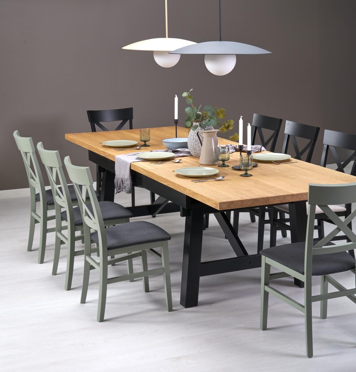 FIESTA stół rozkładany 200-280x100x77 cm dąb naturalny/czarny | Meble DUO 5905248137141 2
