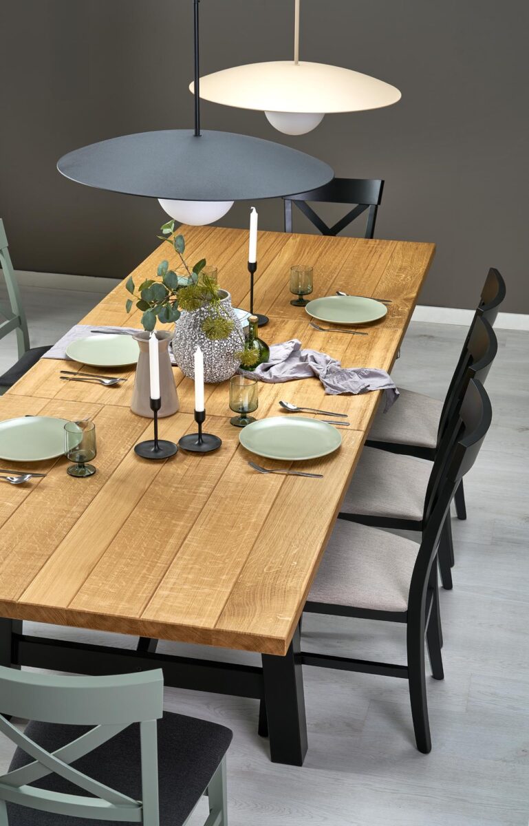 FIESTA stół rozkładany 200-280x100x77 cm dąb naturalny/czarny | Meble DUO 5905248137141 3