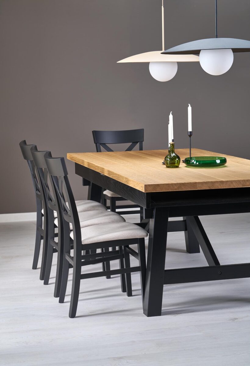 FIESTA stół rozkładany 200-280x100x77 cm dąb naturalny/czarny | Meble DUO 5905248137141 6