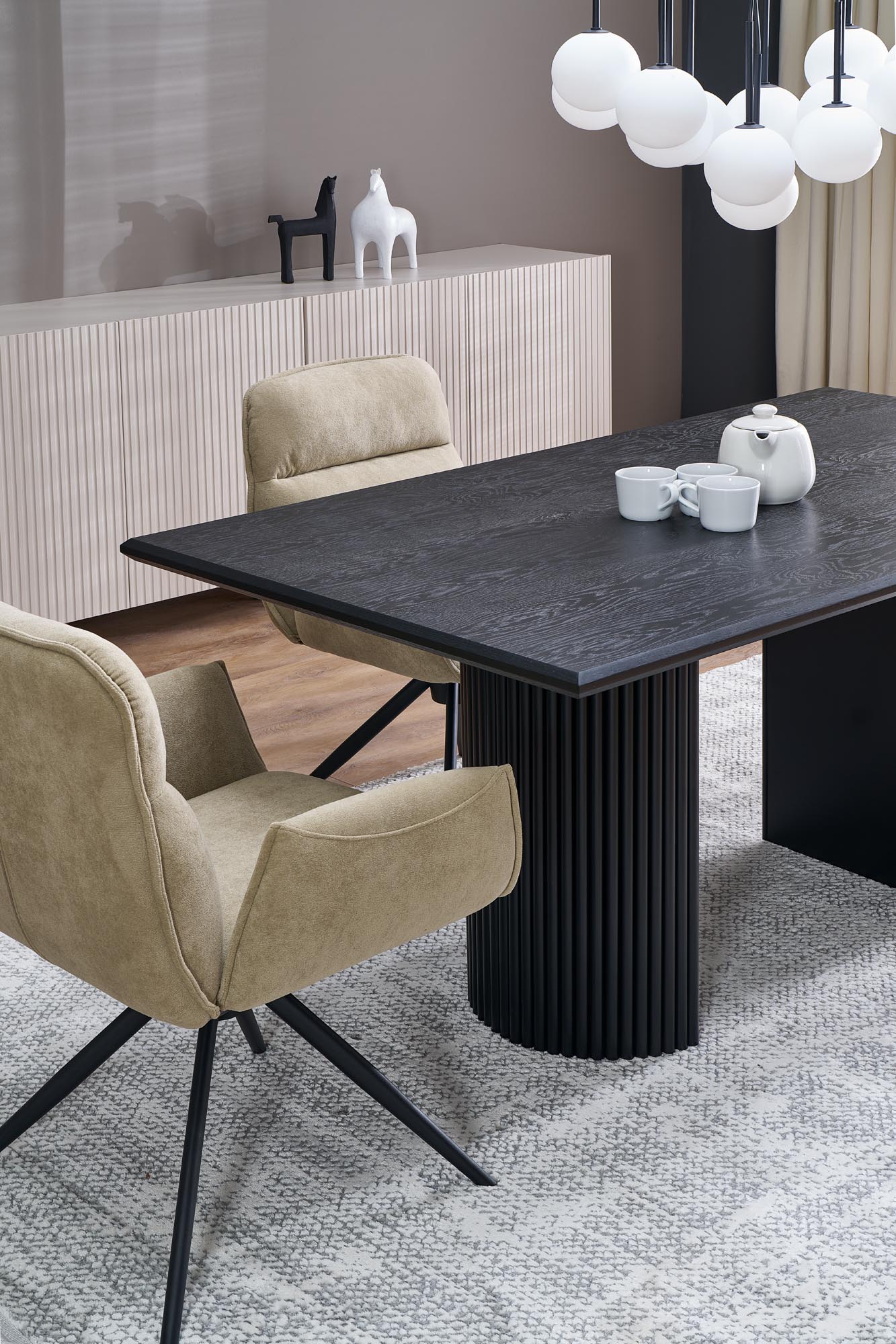 BOLERO stół rozkładany 160-250x90x78 cm dąb naturalny/czarny | Meble DUO 5905248137158 2