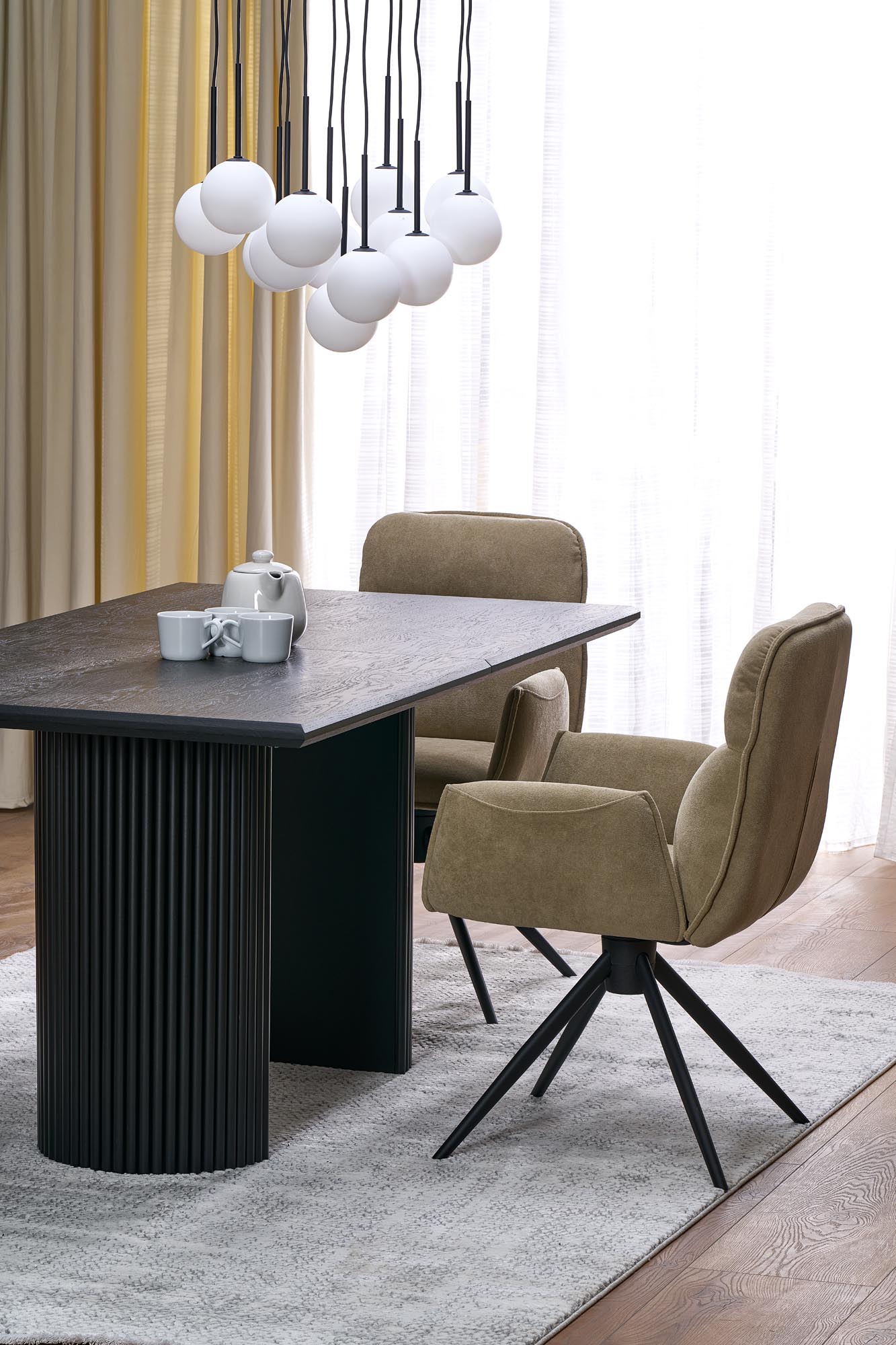 BOLERO stół rozkładany 160-250x90x78 cm dąb naturalny/czarny | Meble DUO 5905248137158 3