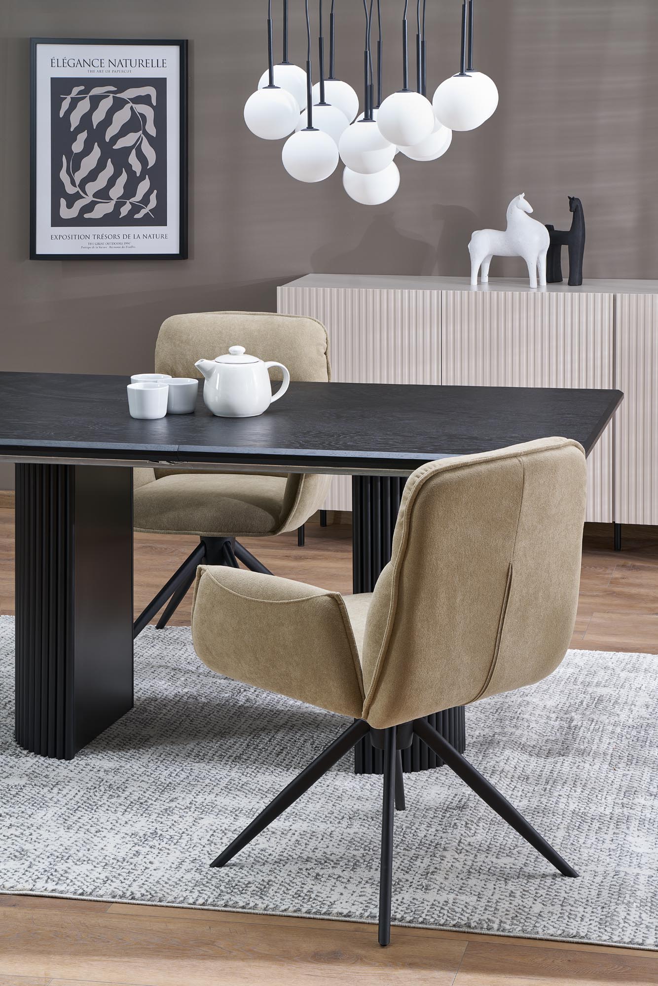 BOLERO stół rozkładany 160-250x90x78 cm dąb naturalny/czarny | Meble DUO 5905248137158 4