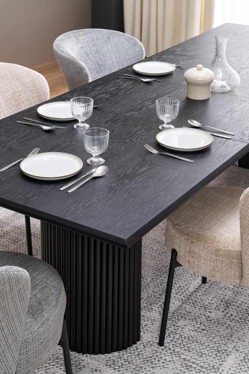 BOLERO stół rozkładany 160-250x90x78 cm dąb naturalny/czarny | Meble DUO 5905248137158 6