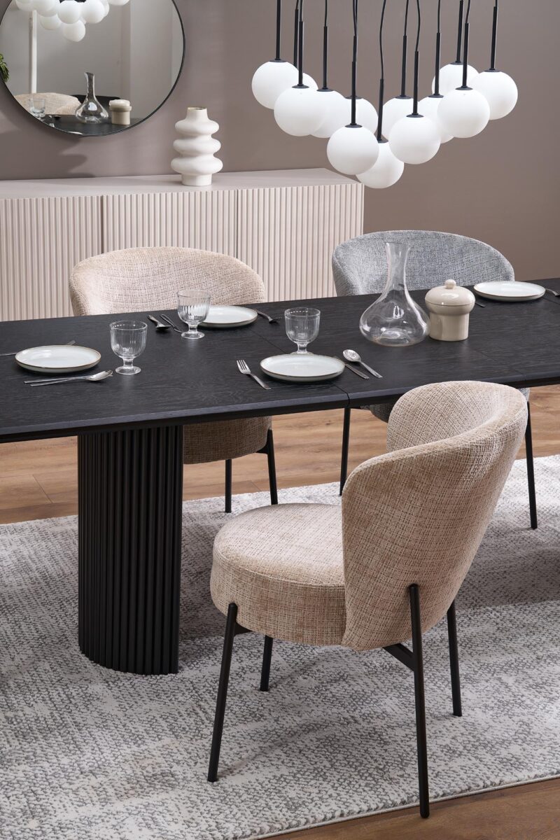 BOLERO stół rozkładany 160-250x90x78 cm dąb naturalny/czarny | Meble DUO 5905248137158 7