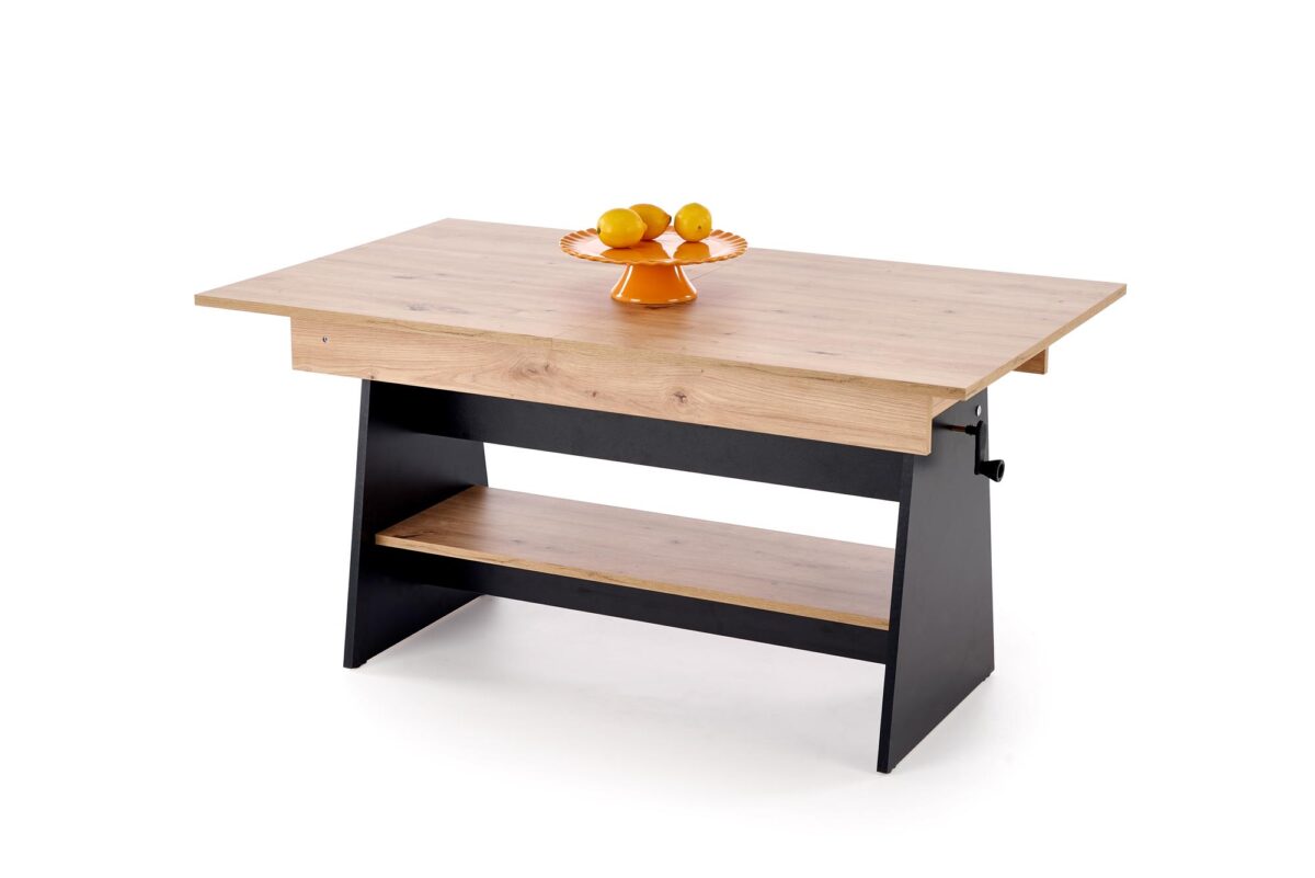ERIKA ławostół rozkładany dąb artisan / czarny | Meble DUO 5905248137288 1