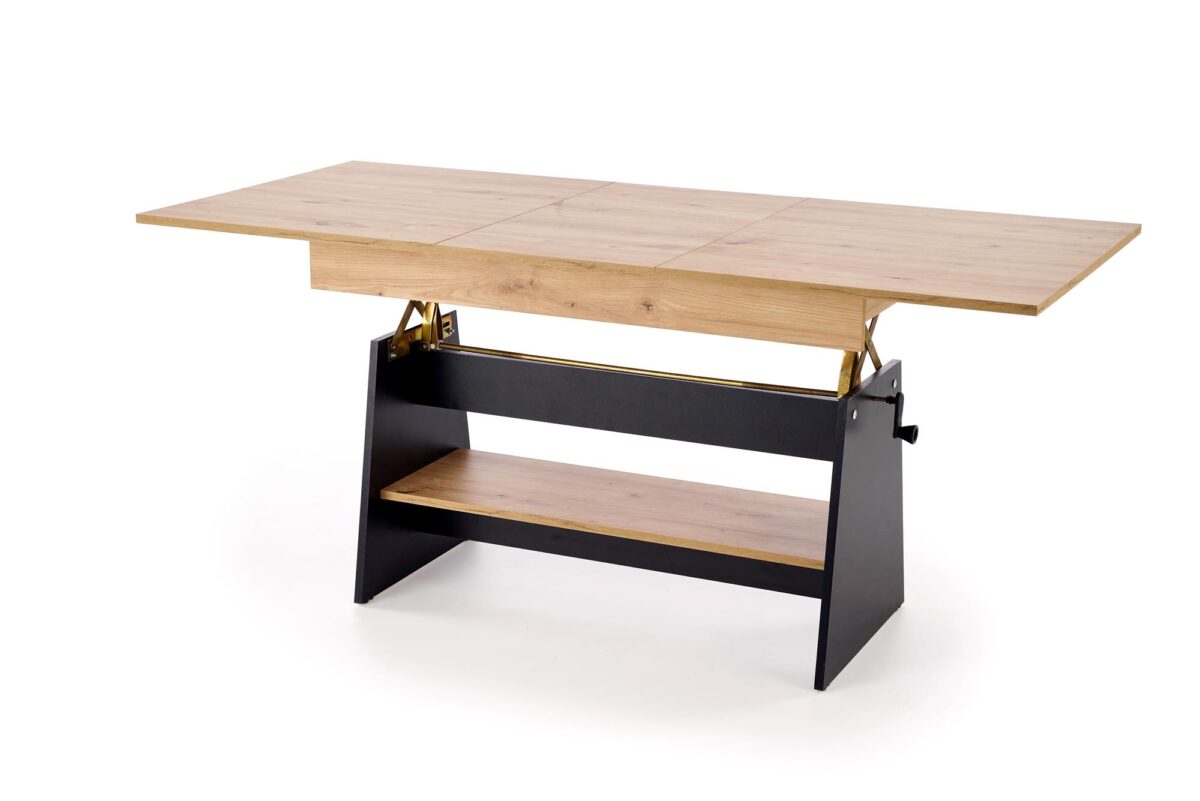 ERIKA ławostół rozkładany dąb artisan / czarny | Meble DUO 5905248137288 10