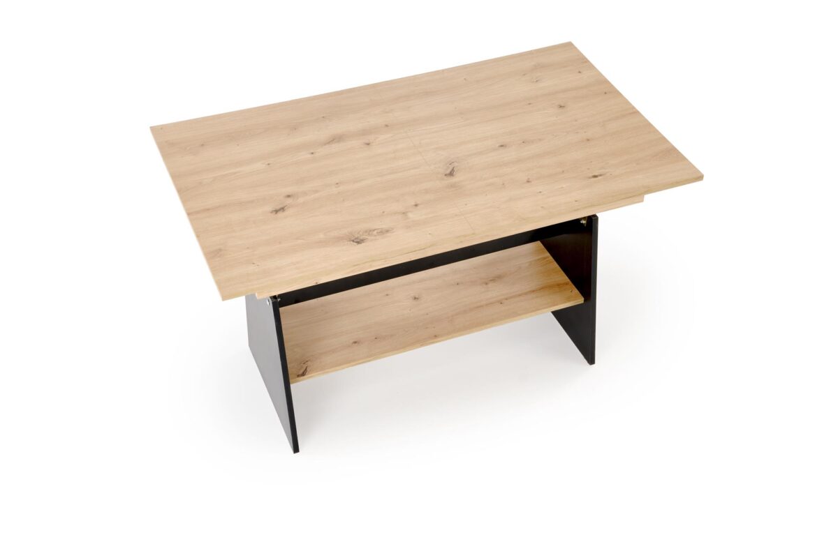 ERIKA ławostół rozkładany dąb artisan / czarny | Meble DUO 5905248137288 11