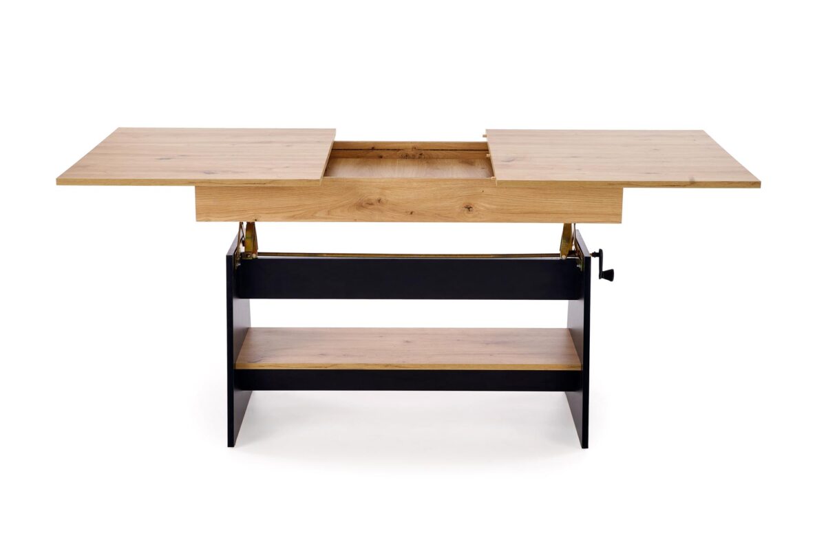ERIKA ławostół rozkładany dąb artisan / czarny | Meble DUO 5905248137288 7