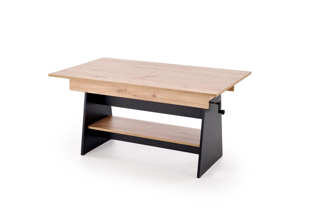 ERIKA ławostół rozkładany dąb artisan / czarny | Meble DUO 5905248137288 9