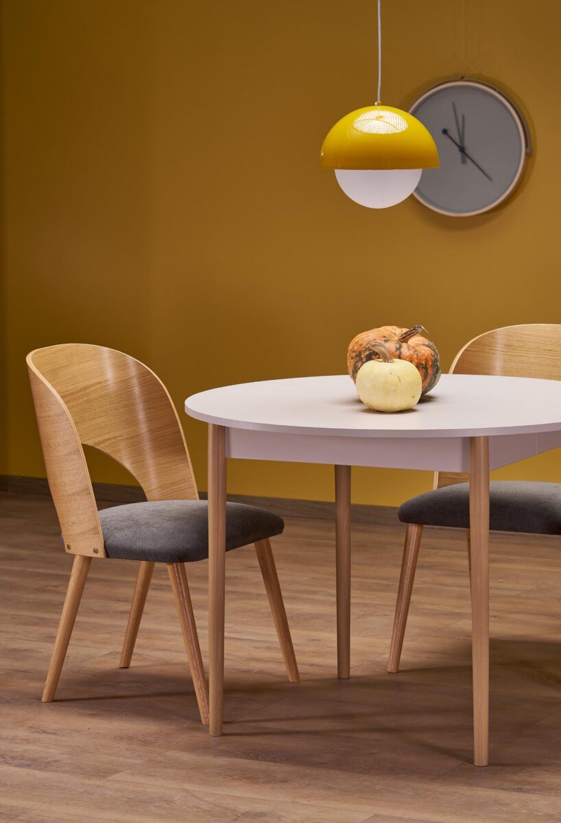 PIVOT stół rozkładany 102-142x102x75 cm, blat – kaszmir, nogi – naturalny | Meble DUO 5905248137349 7